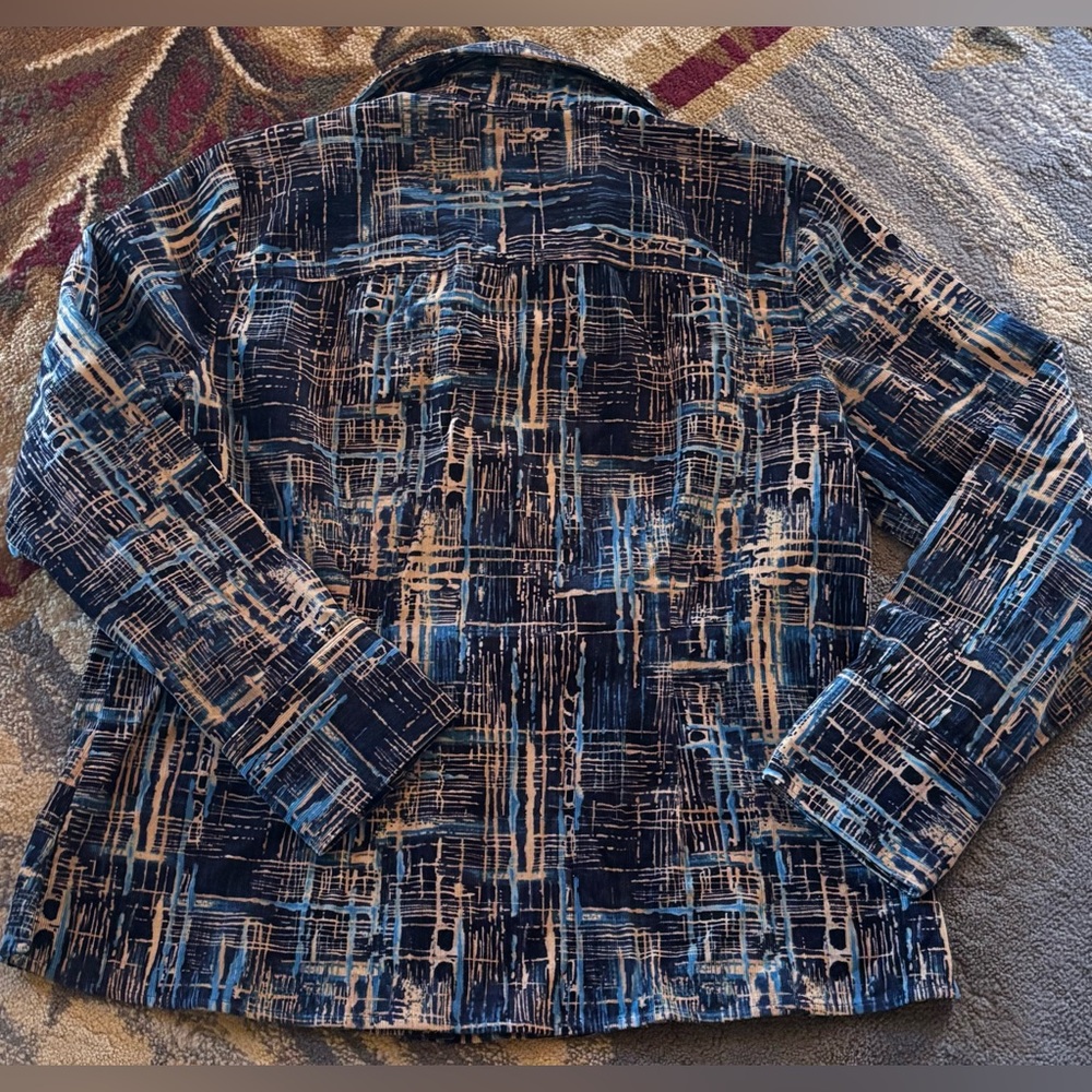 Christopher & Banks Blue and Brown Patterned Shirt - Picture 3 of 8